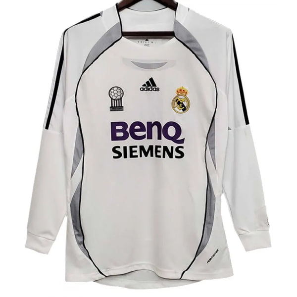 Camiseta Retro del Real Madrid 06/07 - 1ª equipación Manga larga