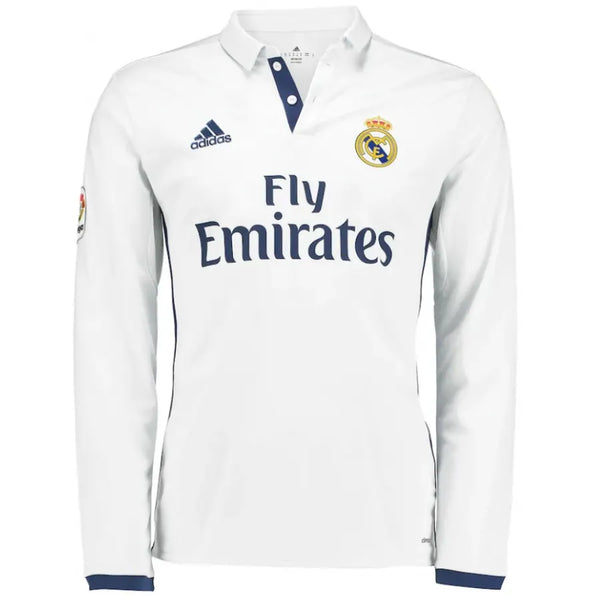 Camiseta Retro del Real Madrid 16/17 - 1ª equipación Manga larga