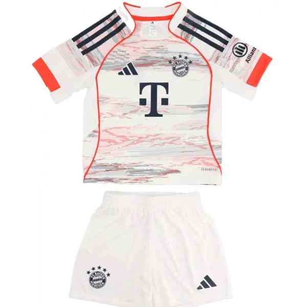 Conjunto de la 2ª equipación del F.C. Bayern Múnich 25/26 - Niños Pequeños y Jóvenes (Camiseta + Pantalón corto)