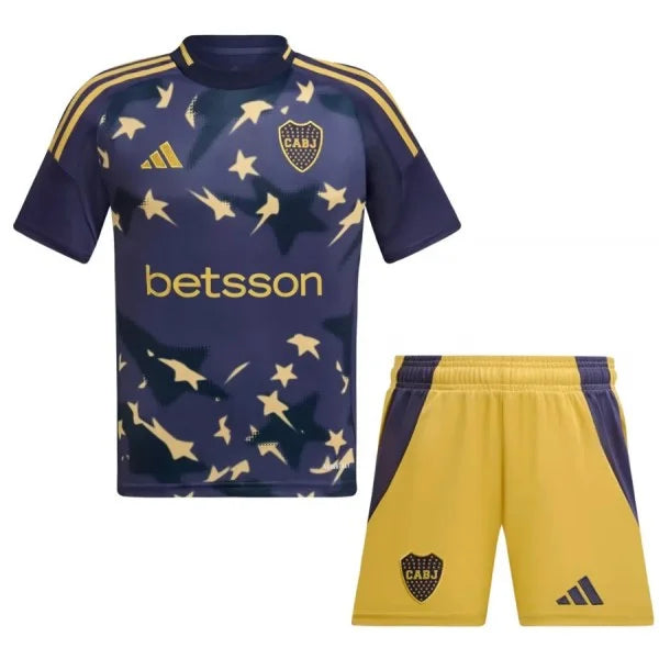 Conjunto de la 3ª equipación del Boca Juniors 25/26 - Niños Pequeños y Jóvenes (Camiseta + Pantalón corto)