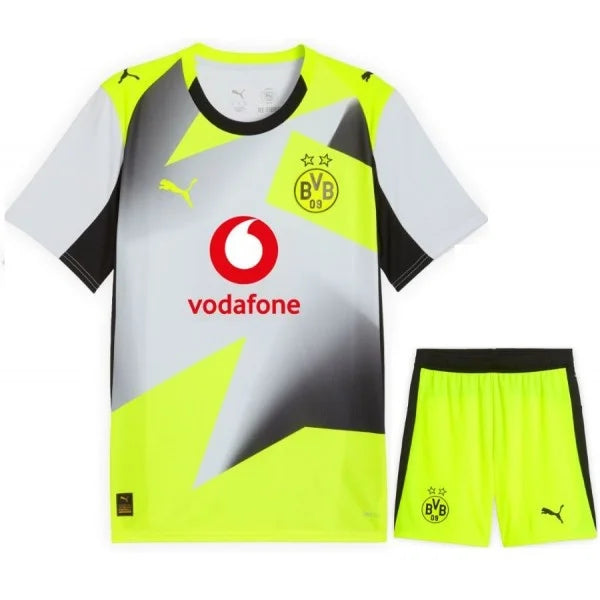 Conjunto de la 2ª equipación del Borussia Dortmund 25/26 - Niños Pequeños y Jóvenes (Camiseta + Pantalón corto)