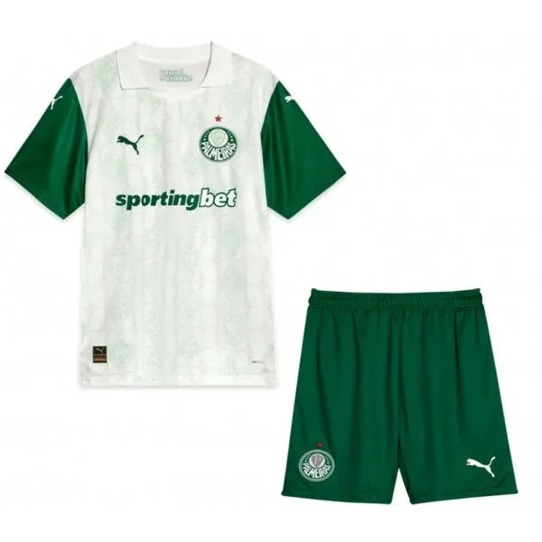 Conjunto de la 2ª equipación del Palmeiras 25/26 - Niños Pequeños y Jóvenes (Camiseta + Pantalón corto)