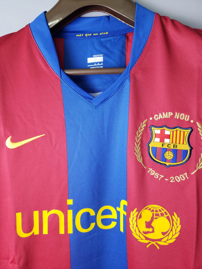 Camiseta Retro del Barcelona 07/08 - 1ª equipación Manga larga