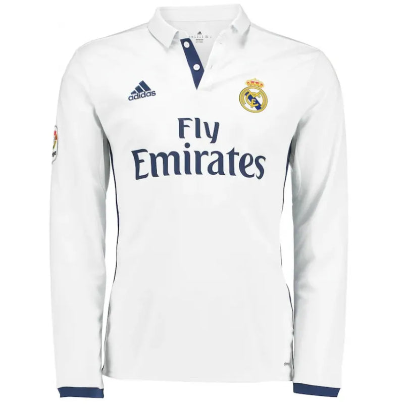 Camiseta Retro del Real Madrid 16/17 - 1ª equipación Manga larga