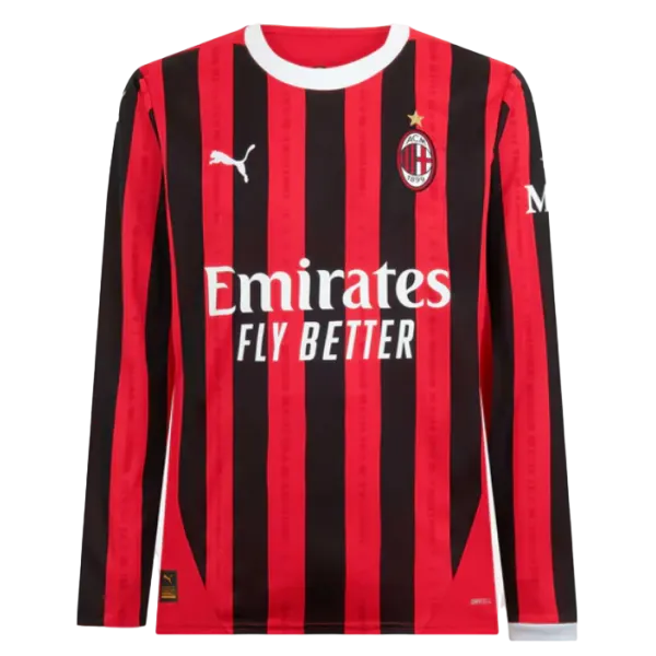 Camiseta de la 1ª equipación del A.C. Milan 24/25 - Manga larga