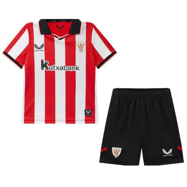 Conjunto de la 1ª equipación del Athlétic Club Bilbao 25/26 - Niños Pequeños y Jóvenes (Camiseta + Pantalón corto)