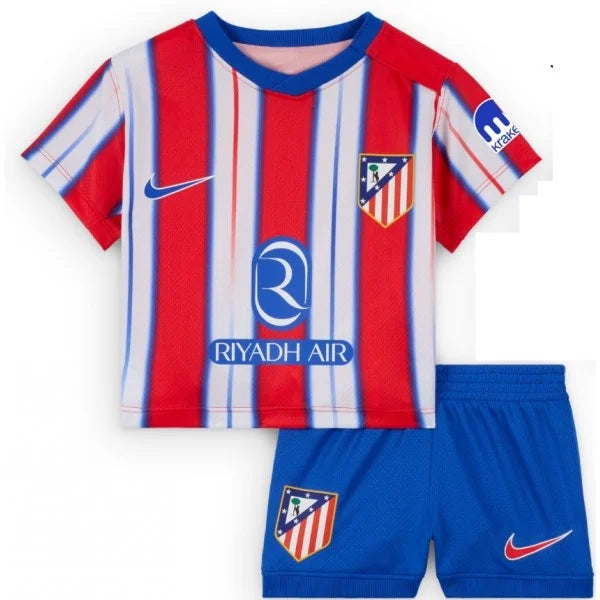 Conjunto de la 1ª equipación del Atlético de Madrid 24/25 - Niños Pequeños y Jóvenes (Camiseta + Pantalón corto)