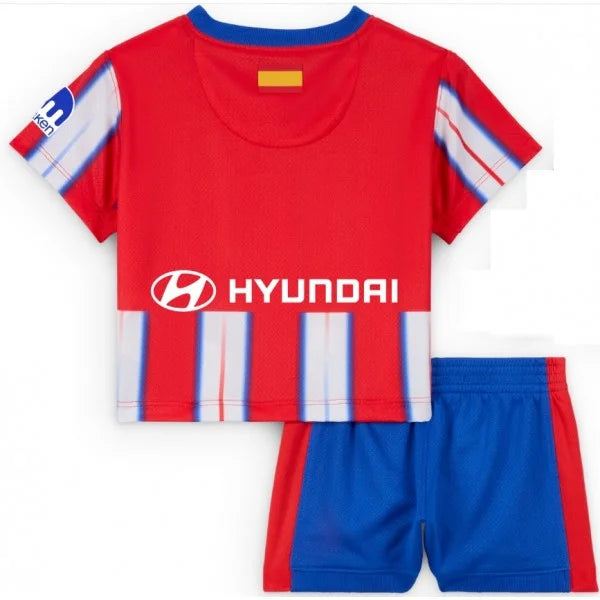 Conjunto de la 1ª equipación del Atlético de Madrid 24/25 - Niños Pequeños y Jóvenes (Camiseta + Pantalón corto)