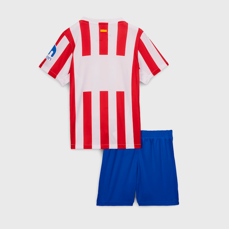 Conjunto de la 1ª equipación del Atlético de Madrid 25/26 - Niños Pequeños y Jóvenes (Camiseta + Pantalón corto)