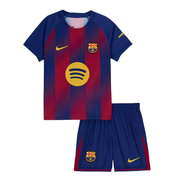 Conjunto de la 1ª equipación del Barcelona 25/26 - Niños Pequeños y Jóvenes (Camiseta + Pantalón corto)