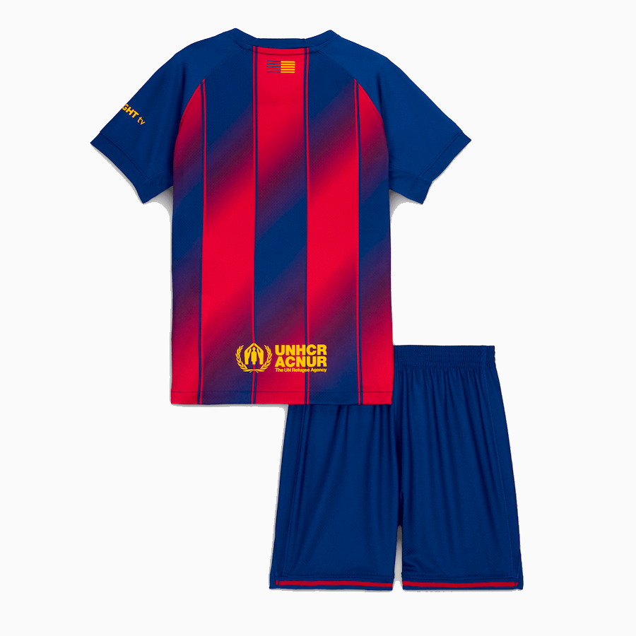 Conjunto de la 1ª equipación del Barcelona 25/26 - Niños Pequeños y Jóvenes (Camiseta + Pantalón corto)