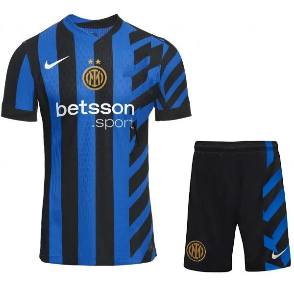 Conjunto de la 1ª equipación del Inter de Milán 24/25 - Niños Pequeños y Jóvenes (Camiseta + Pantalón corto)
