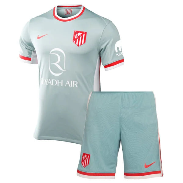 Conjunto de la 2ª equipación del Atlético de Madrid 24/25 - Niños Pequeños y Jóvenes (Camiseta + Pantalón corto)