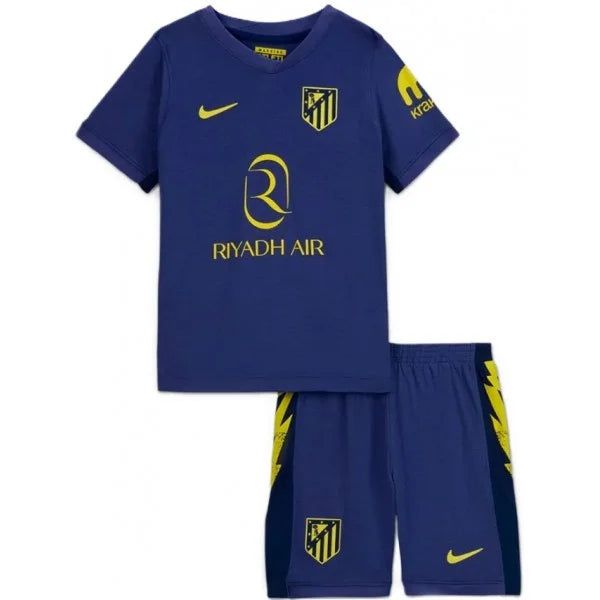 Conjunto de la 2ª equipación del Atlético de Madrid 25/26 - Niños Pequeños y Jóvenes (Camiseta + Pantalón corto)