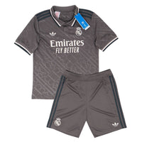 Conjunto de la 3ª equipación del Real Madrid 24/25 - Niños Pequeños y Jóvenes (Camiseta + Pantalón corto)