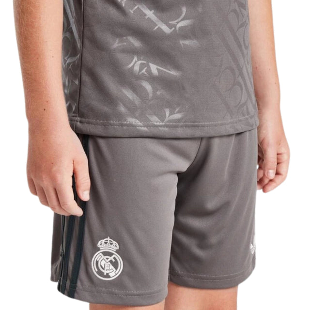 Conjunto de la 3ª equipación del Real Madrid 24/25 - Niños Pequeños y Jóvenes (Camiseta + Pantalón corto)