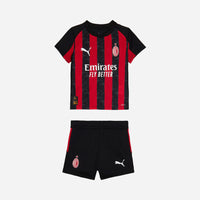Conjunto de la 1ª equipación del A.C. Milan 25/26 - Niños Pequeños y Jóvenes (Camiseta + Pantalón corto)