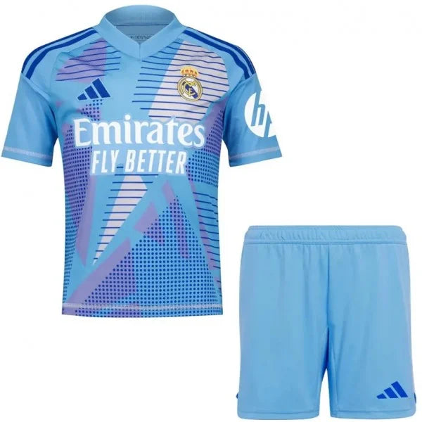 Conjunto Portero de la 1ª equipación del Real Madrid 24/25 - Niños Pequeños y Jóvenes (Camiseta + Pantalón corto)