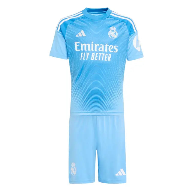 Conjunto Portero de la 1ª equipación del Real Madrid 25/26 - Niños Pequeños y Jóvenes (Camiseta + Pantalón corto)