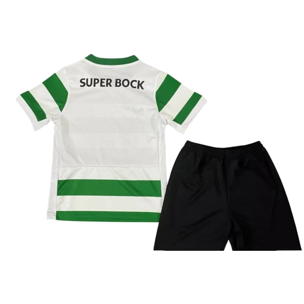 Conjunto de la 1ª equipación del Sporting Portugal 25/26 - Niños Pequeños y Jóvenes (Camiseta + Pantalón corto)