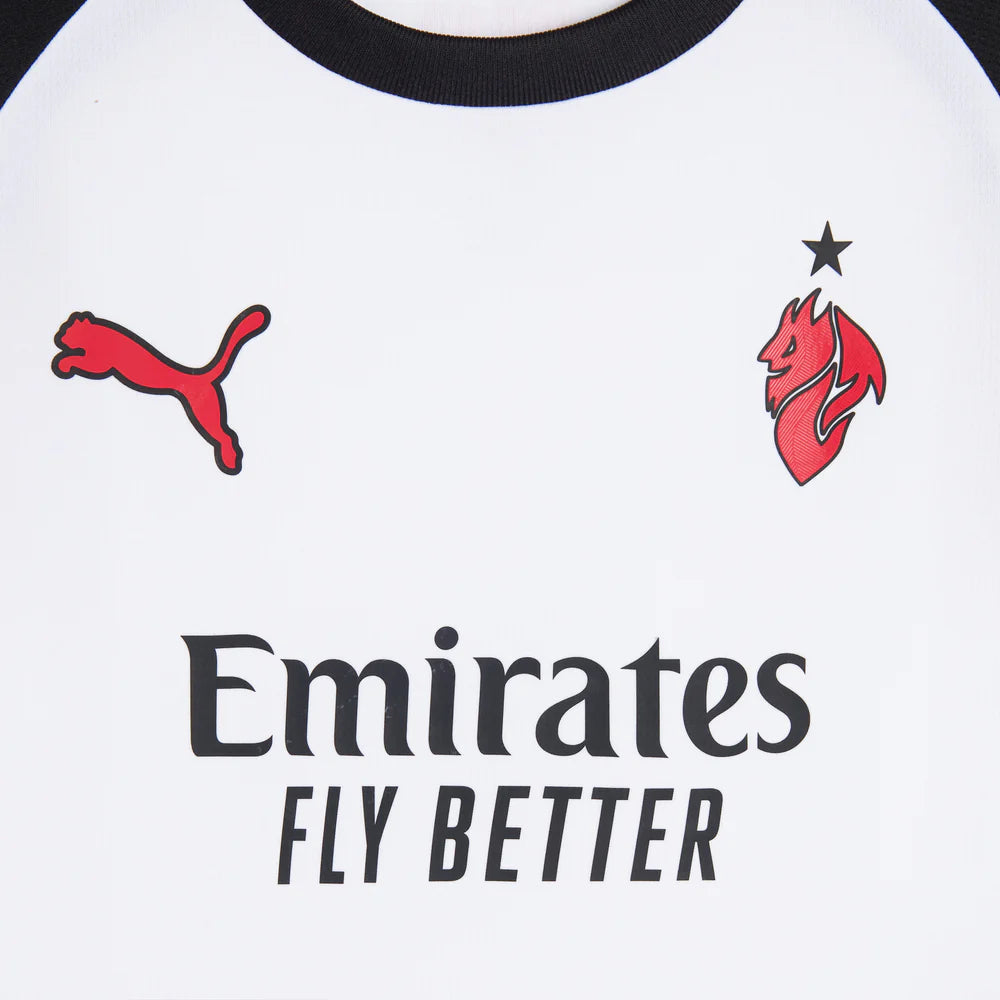 Conjunto de la 2ª equipación del A.C. Milan 25/26 - Niños Pequeños y Jóvenes (Camiseta + Pantalón corto)