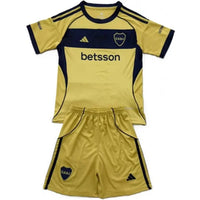 Conjunto de la 2ª equipación del Boca Juniors 25/26 - Niños Pequeños y Jóvenes (Camiseta + Pantalón corto)