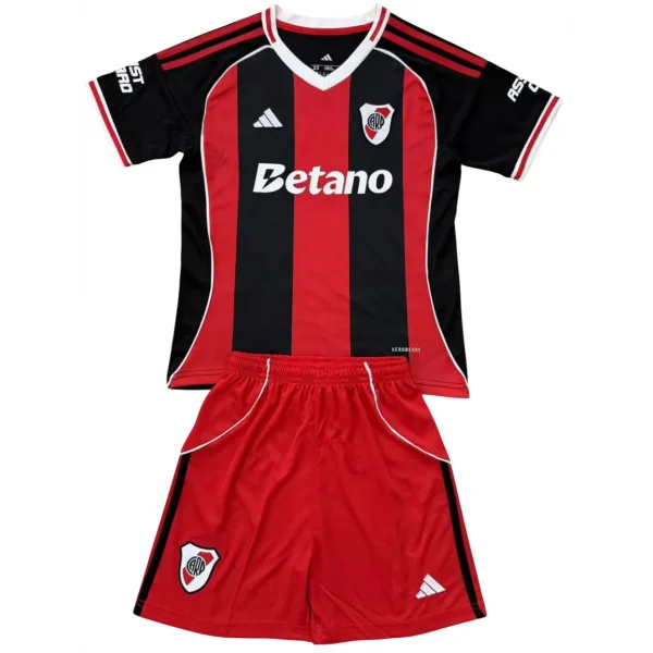 Conjunto de la 2ª equipación del River Plate 25/26 - Niños Pequeños y Jóvenes (Camiseta + Pantalón corto)