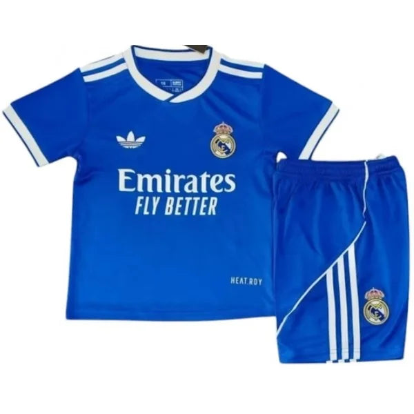 Conjunto de la 3ª equipación del Real Madrid 25/26 - Niños Pequeños y Jóvenes (Camiseta + Pantalón corto)